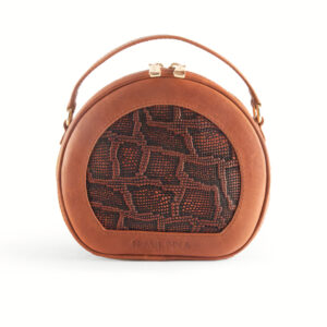 Bolso de piel color terracota elegante para ejecutivas